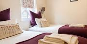 Twin bedroom in Number 11 at Howgills Apartments in Sedbergh, Cumbria