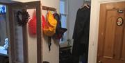 Entrance and Coat Racks at Lockholme Bed and Breakfast in Kirkby Stephen, Cumbria