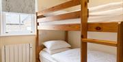 Bunk bedroom in Number 9 at Howgills Apartments in Sedbergh, Cumbria