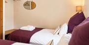 Twin bedroom in Number 11 at Howgills Apartments in Sedbergh, Cumbria