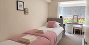 Twin bedroom in Number 8 at Howgills Apartments in Sedbergh, Cumbria