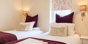 Twin bedroom in Number 11 at Howgills Apartments in Sedbergh, Cumbria