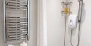 Shower in bathroom in Number 9 at Howgills Apartments in Sedbergh, Cumbria
