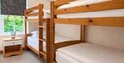 Bunk bedroom in Number 7 at Howgills Apartments in Sedbergh, Cumbria