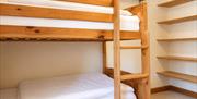 Bunk bedroom in Number 10 at Howgills Apartments in Sedbergh, Cumbria