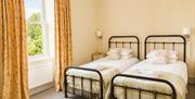 Bedroom 6 with two twin beds at Howgills House near Sedbergh, Cumbria