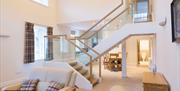 Living Room and Staircase of Sir Walter Scott at Netherby Hall in Longtown, Cumbria