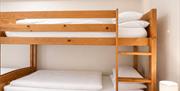 Bunk bedroom in Number 7 at Howgills Apartments in Sedbergh, Cumbria
