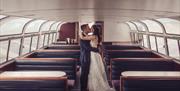 Bridal Couple on a Windermere Lake Cruises Vessel in the Lake District, Cumbria