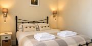 Bedroom 9 with a double bed at Howgills House near Sedbergh, Cumbria