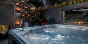 Hot tub at Upper Crumble Cottage at Crumble Cottages near Cartmel, Lake District
