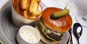 Burgers and Chips from The Pheasant Inn in Bassenthwaite, Lake District
