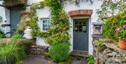 Front door of Crumble Cottage at Crumble Cottages near Cartmel, Lake District