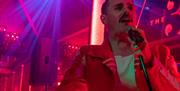 Freddie Mercury Tribute Act performing at BAHA in Bowness-on-Windermere, Lake District