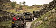 Land Rovers Driving Off-Road with Kankku in the Lake District, Cumbria