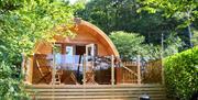 Glamping pods at Hill of Oaks Holiday Park in Windermere, Lake District