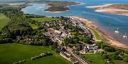 Aerial view of Ravenglass and Eskdale Railway station in Ravenglass, Cumbria © Ben Barden Photography