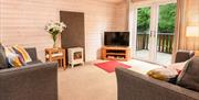 Living Area at Woodlands Pine Lodges in Meathop, Lake District