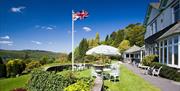 Garden at Lindeth Fell Country House in Windermere, Lake District