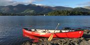 Canoeing at Derwentwater Marina in Keswick, Lake District