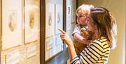 Visitors to Beatrix Potter Gallery in Hawkshead, Lake District