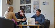 Cafe Visitors at Fultons Lakes Jewellery Works in Keswick, Lake District