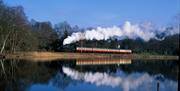 Historic Steam Trains at Lakeside & Haverthwaite Railway in the Lake District, Cumbria