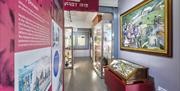 Display cases at Ravenglass and Eskdale Railway Museum in Ravenglass, Cumbria © Phil Green