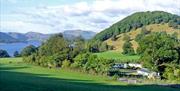 Views over Ullswater from Waterfoot Park in Pooley Bridge, Lake District