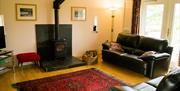 Cosy Living Area in Esther's Barn at Southwaite Green Farm near Cockermouth, Cumbria