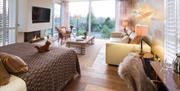 Lounge and Bed Areas in the Spa Lodge at The Gilpin Hotel & Lake House in Windermere, Lake District