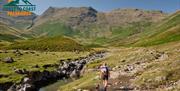 Visitor on a Walking Holiday with Coast to Coast Packhorse in the Lake District, Cumbria