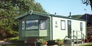 Exterior of Holiday Homes for Hire at Greaves Farm Caravan Park in the Lake District, Cumbria