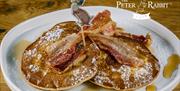 Pigling Bland's Pancake Stack at The Peter Rabbit Cafe, Bowness-on-Windermere