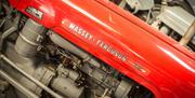 Close-up of a Massey-Ferguson Tractor Engine at Lakeland Maze Farm Park in Sedgwick, Cumbria