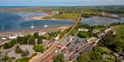 Aerial View of Ravenglass and Eskdale Railway station in Ravenglass, Cumbria © Ben Barden