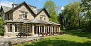 Garden and Outdoor Seating at Woodlands Country House Hotel in Meathop, Lake District