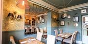 Dining room in The Black Swan Restaurant in Ravenstonedale, Cumbria