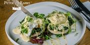 Eggs Benedict at The Peter Rabbit Cafe, Bowness-on-Windermere