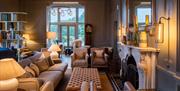 Library Seating and Fireplace at Another Place, The Lake, Ullswater in Watermillock, Lake District