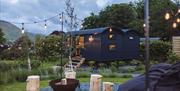 Exterior and Firepits of Shepherd Huts at Another Place, The Lake, Ullswater in Watermillock, Lake District