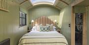 Bedroom in Shepherd's Hut for Two at Another Place, The Lake in Ullswater, Lake District