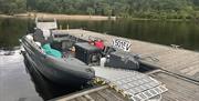 Accessible ramp to a RIB boat with Anyone Can in the Lake District, Cumbria