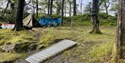 Accessible ramp to a campsite with Anyone Can in the Lake District, Cumbria