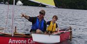 Visitors Canoe Sailing with Anyone Can in the Lake District, Cumbria