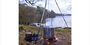 Visitors Canoeing with Anyone Can in the Lake District, Cumbria
