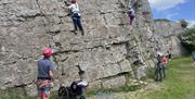 Visitors Rock Climbing with Anyone Can in the Lake District, Cumbria