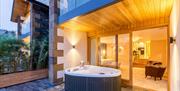 Devoke Suite Hot Tub at Applegarth Villa Hotel & Restaurant in Windermere, Lake District