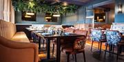 Table and Booth Seating at The Grill at Armathwaite Hall Hotel and Spa in Bassenthwaite, Lake District