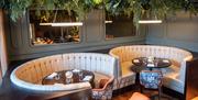 Booth Seating at The Grill at Armathwaite Hall Hotel and Spa in Bassenthwaite, Lake District